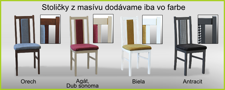 židle všechny barvy